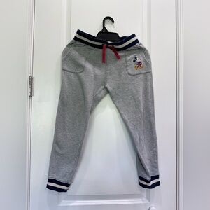 Disney Gray Sweatpants with Mickey Mouse Patch